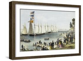 The New York Yacht Club Regatta, 1869-Currier & Ives-Framed Giclee Print