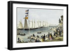 The New York Yacht Club Regatta, 1869-Currier & Ives-Framed Giclee Print