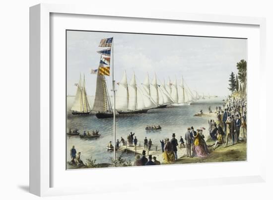 The New York Yacht Club Regatta, 1869-Currier & Ives-Framed Giclee Print