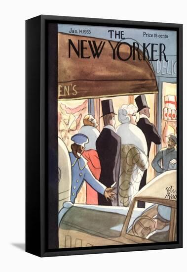 The New Yorker Cover - January 14, 1933-Peter Arno-Framed Stretched Canvas