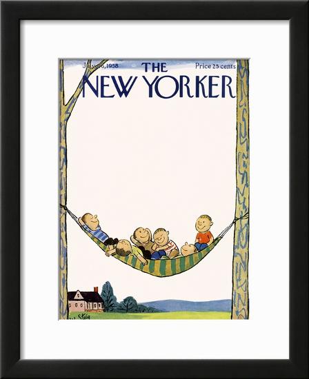 The New Yorker Cover - July 26, 1958-William Steig-Framed Giclee Print