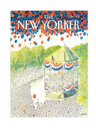 The New Yorker Cover - July 6, 1987' Premium Giclee Print - Jean-Jacques  Sempé | AllPosters.com