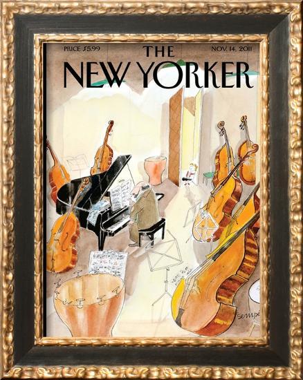 The New Yorker Cover - November 14, 2011-Jean-Jacques Sempé-Framed Art Print