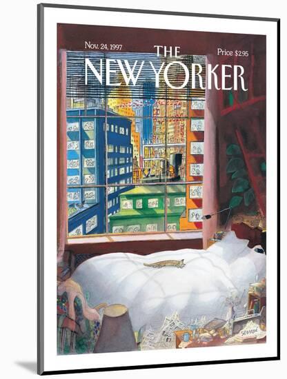 The New Yorker Cover - November 24, 1997-Jean-Jacques Sempé-Mounted Print