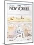 The New Yorker Cover, View of the World from 9th Avenue - March 29, 1976-Saul Steinberg-Mounted Print