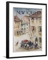 The New Yorker Magazine Cover from July 23rd with Typical Small Italian Town, 1949-Coppo di Marcovaldo-Framed Giclee Print