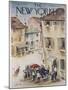 The New Yorker Magazine Cover from July 23rd with Typical Small Italian Town, 1949-Coppo di Marcovaldo-Mounted Giclee Print