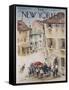 The New Yorker Magazine Cover from July 23rd with Typical Small Italian Town, 1949-Coppo di Marcovaldo-Framed Stretched Canvas