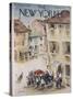 The New Yorker Magazine Cover from July 23rd with Typical Small Italian Town, 1949-Coppo di Marcovaldo-Stretched Canvas