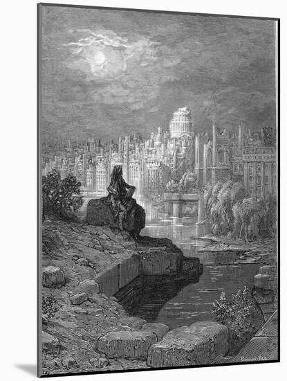 'The New Zealander' Illustration from 'London: a Pilgrimage' by Blanchard Jerrold, 1872-Gustave Doré-Mounted Giclee Print