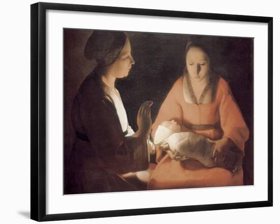 The Newborn Baby-Georges de La Tour-Framed Art Print