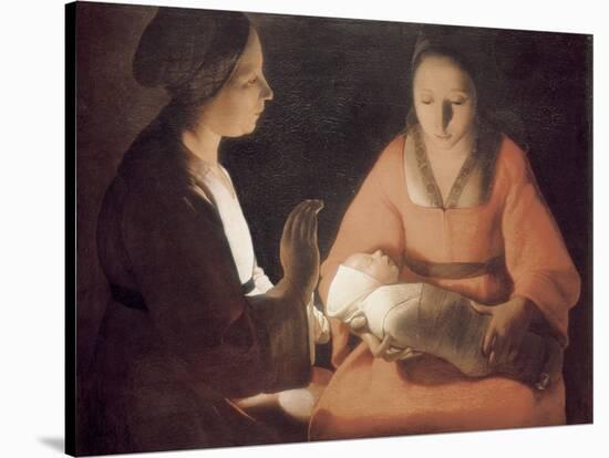 The Newborn Baby-Georges de La Tour-Stretched Canvas