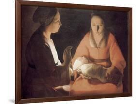 The Newborn Baby-Georges de La Tour-Framed Art Print