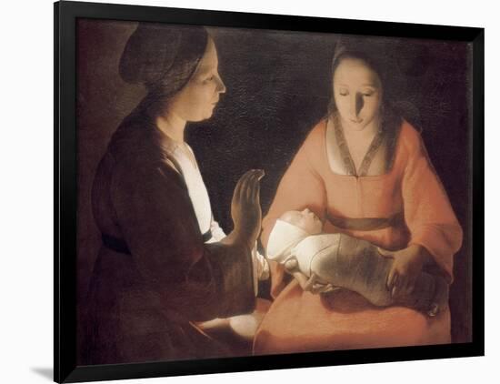 The Newborn Baby-Georges de La Tour-Framed Art Print