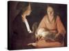 The Newborn Baby-Georges de La Tour-Stretched Canvas