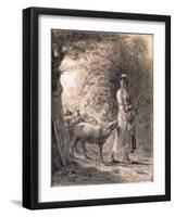 The Newborn Lamb, C.1860-Jean-François Millet-Framed Giclee Print