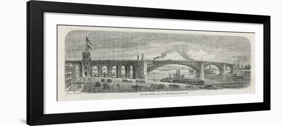 The Newly-Built Eads Bridge Over the Mississippi at St. Louis Missouri-G.a. Avery-Framed Photographic Print