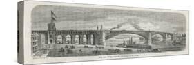 The Newly-Built Eads Bridge Over the Mississippi at St. Louis Missouri-G.a. Avery-Stretched Canvas