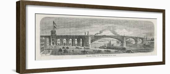 The Newly-Built Eads Bridge Over the Mississippi at St. Louis Missouri-G.a. Avery-Framed Photographic Print