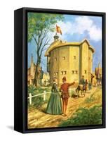 The Newly Built Globe Theatre-Peter Jackson-Framed Stretched Canvas