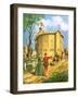 The Newly Built Globe Theatre-Peter Jackson-Framed Giclee Print