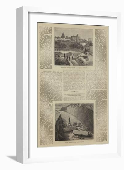 The Newly-Discovered Gallo-Roman Amphitheatre at Paris-null-Framed Giclee Print