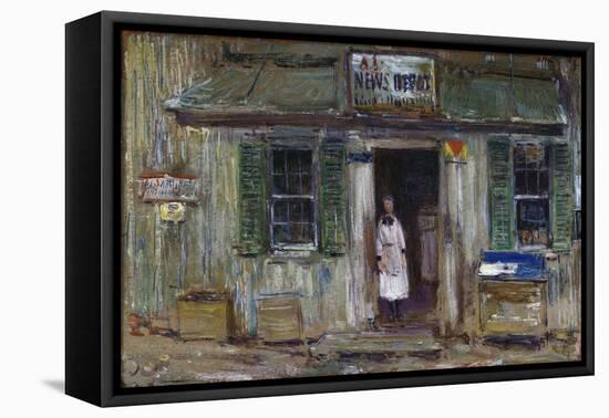 The News Depot, Cos Cob, Connecticut, 1912-Childe Hassam-Framed Stretched Canvas