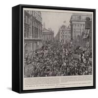 The News of the Relief of Ladysmith, the Demonstration in Front of the Mansion House-null-Framed Stretched Canvas