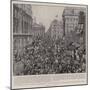 The News of the Relief of Ladysmith, the Demonstration in Front of the Mansion House-null-Mounted Giclee Print