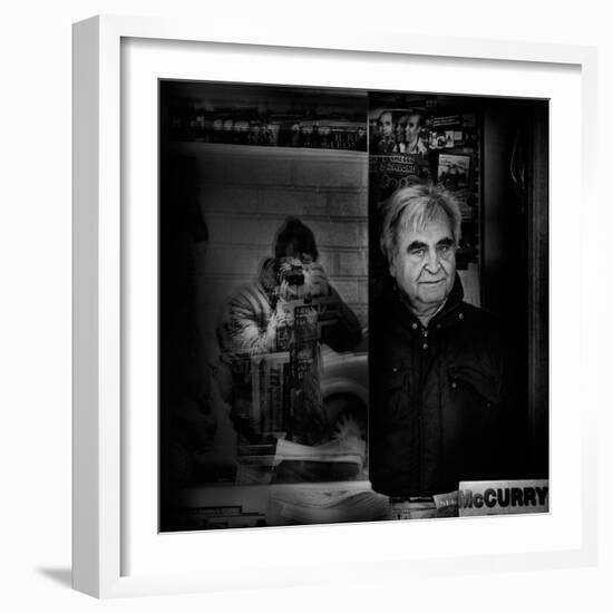 The Newspaper and the Photographer-Antonio Grambone-Framed Photographic Print