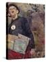 The Newspaper Boy, 1914-Christian Krohg-Stretched Canvas