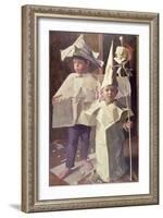 The Newspaper Boys, the artist's sons William and George, 1960-John Stanton Ward-Framed Giclee Print