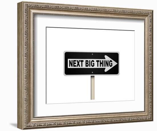 The Next Big Thing Oneway Sign-null-Framed Art Print