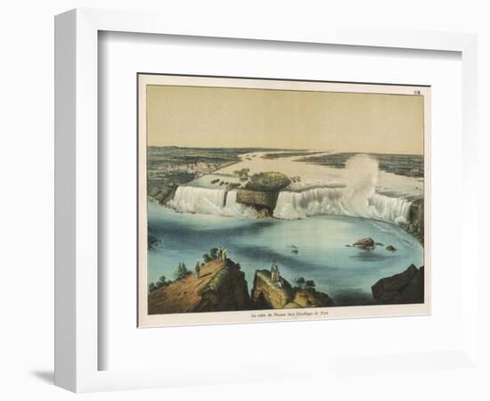 The Niagara Falls Between Canada and the United States, The American Fall-Ferdinand Von Hochstetter-Framed Art Print