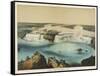 The Niagara Falls Between Canada and the United States, The American Fall-Ferdinand Von Hochstetter-Framed Stretched Canvas