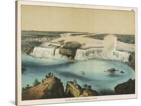 The Niagara Falls Between Canada and the United States, The American Fall-Ferdinand Von Hochstetter-Stretched Canvas