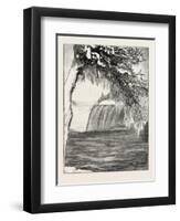 The Niagara Falls in Winter Time: American Fall from Luna Island, 1873-null-Framed Premium Giclee Print