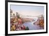 The Niagara Falls Suspension Bridge, 1856-Currier & Ives-Framed Art Print