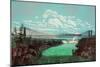 The Niagara Falls suspension bridge.-Vernon Lewis Gallery-Mounted Art Print