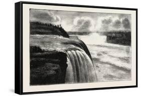 The Niagara Falls, View from Prospect Point, America, USA, United States, 1882-null-Framed Stretched Canvas