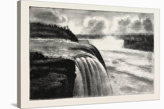 The Niagara Falls, View from Prospect Point, America, USA, United States, 1882-null-Stretched Canvas