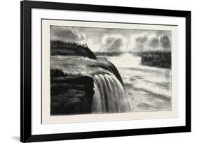 The Niagara Falls, View from Prospect Point, America, USA, United States, 1882-null-Framed Giclee Print