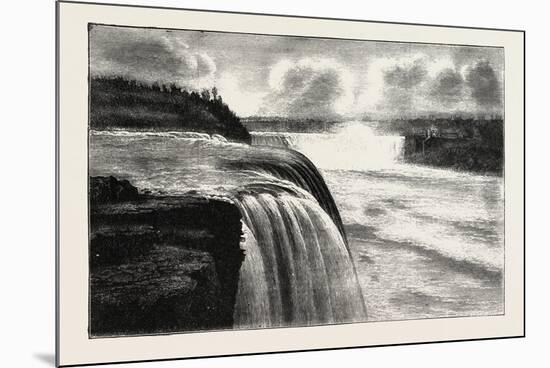 The Niagara Falls, View from Prospect Point, America, USA, United States, 1882-null-Mounted Giclee Print
