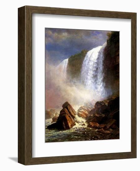 The Niagara Falls-Albert Bierstadt-Framed Giclee Print