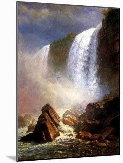 The Niagara Falls-Albert Bierstadt-Mounted Giclee Print