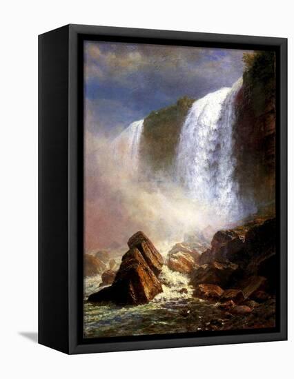 The Niagara Falls-Albert Bierstadt-Framed Stretched Canvas