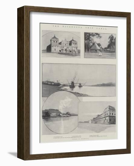 The Nicaragua Ship Canal-Charles Auguste Loye-Framed Giclee Print