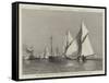 The Nice Regatta, the Yachts Rounding the Judge's Ship for the First Time-null-Framed Stretched Canvas