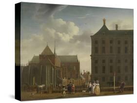 The Nieuwe Kerk and the Town Hall on the Dam in Amsterdam, C.1780-90-Isaak Ouwater-Stretched Canvas