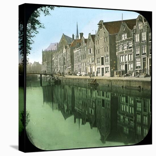 The Nieuwe Zijds Voorburgwal Canal, Amsterdam (Netherlands), 1883-Leon, Levy et Fils-Stretched Canvas